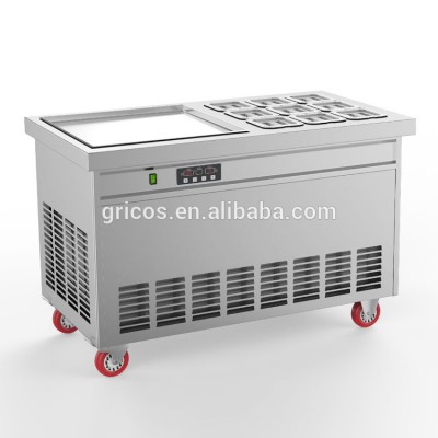 Factory Flat Round Pan Fried Ice Machine / Ice Cream Roll Maker/ Frozen Yogurt For Ice Cream Shops Made In China